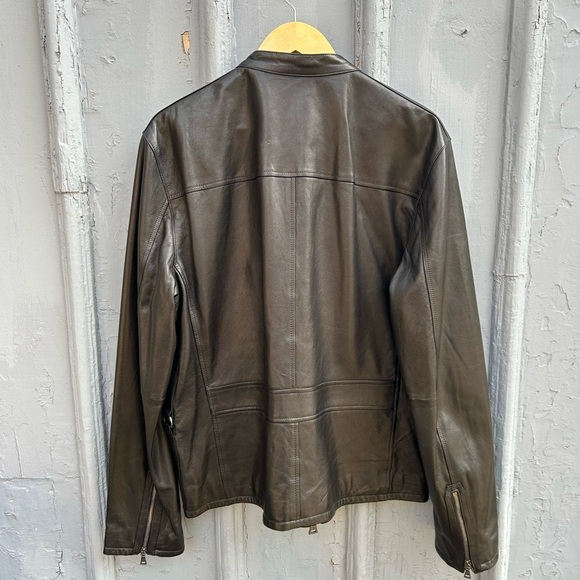 John Varvatos black sheepskin leather jacket, size 56 (XL) - Picture 4 of 11